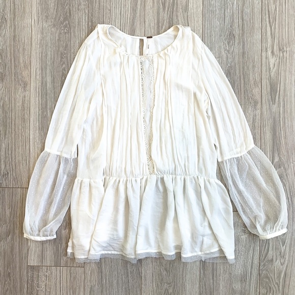 Free People Tops - Free People Soul Serene Peasant Ivory Blouse